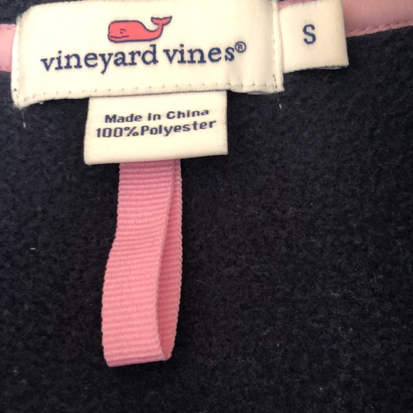 Navy Vineyard Vines fleece sleeveless jacket - Picture 2 of 4